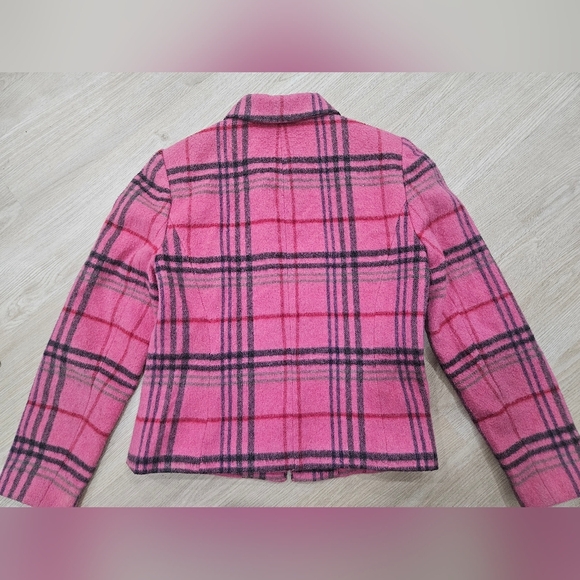 Requirements Vintage Pink Plaid Wool/Mohair Women's Jacket Size 8 - Picture 5 of 8